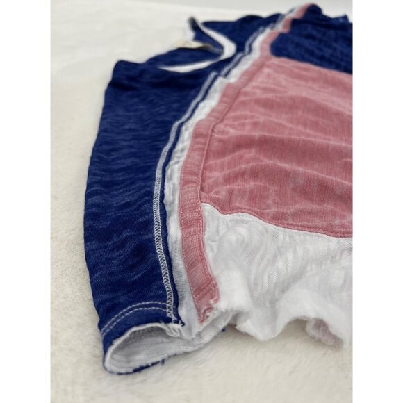 We The Free by Free People Charleston ColorBlock Oversized Tunic Blue/Pink/White - Picture 6 of 11